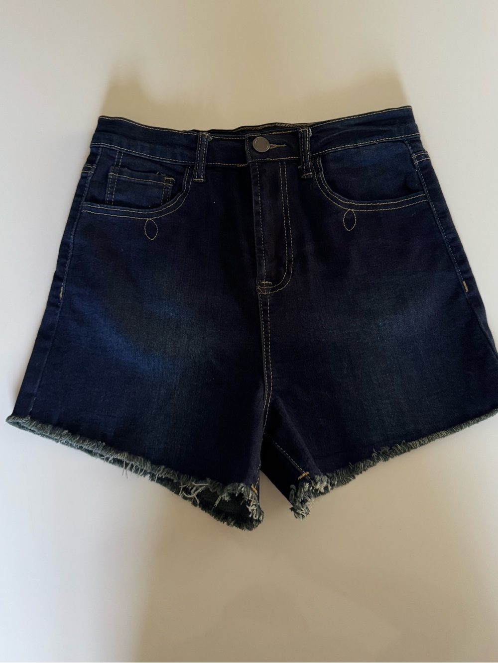 Women Navy Blue Denim Shorts